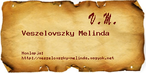 Veszelovszky Melinda névjegykártya