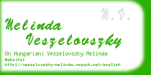 melinda veszelovszky business card